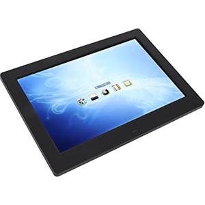 Plyisty Cornice Fotografica Digitale IPS, Risoluzione Vivid Play 1280x800, Supporto USB, Schermo da 10 Pollici, per Immagini, Video, Riproduzione Musicale, con Orologio, Calendario,