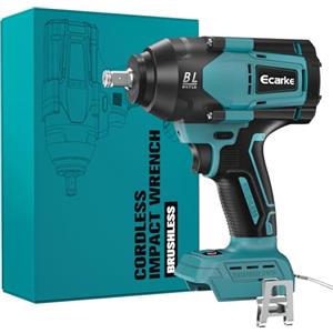 Ecarke Chiave a impulsi senza fili 800Nm compatibile con batterie Makita da 18V, 1/2 senza spazzole con luce LED (senza batteria né caricabatterie)