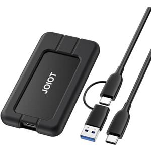JOIOT 1TB SSD Esterno Portatile Portable SSD con Lettura 2000 MB/s e Scrittura 1700 MB/s Hard Disk Esterno USB-C USB 3.2 Stato Solido Esterne Compatibile con MacBook Computer Laptop Desktop Nero
