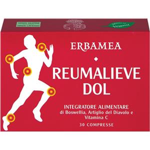 Erbamea Reumalieve Dol - Integratore per Articolazioni con Boswellia, Artiglio del Diavolo e Vitamina C, 30 Compresse