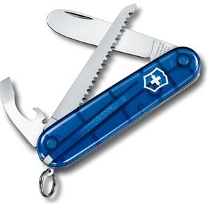 Victorinox, My First Victorinox, Coltellino Svizzero, Originale, Multiuso, Campeggio, 9 Funzioni, Lama, grande with rounded tip, Apriscatole
