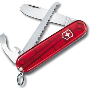 Victorinox, My First Victorinox, Coltellino Svizzero, Originale, Multiuso, Campeggio, 9 Funzioni, Lama, grande with rounded tip, Apriscatole