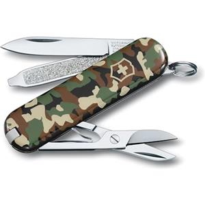 Victorinox, Classic SD, Coltellino Svizzero, Originale, Multiuso, Campeggio, 7 Funzioni, Lama, piccola, Lima per unghie, Camouflage