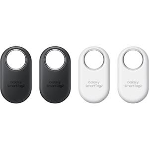 Samsung Galaxy SmartTag2 (4 Pezzi) Localizzatore Bluetooth con Modalità Smarrito, Design compatto, Batteria a lunga durata, Resistenza IP67, Black e White 2023