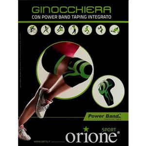 SAFTE Ginocchiera Orione 488 con Taping Integrato - Taglia Large Nero 45-51 cm