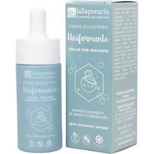 LASAPONARIA La Saponaria | Siero viso bio attivo uniformante, Siero viso bio anti-macchia e anti-ossidante per contrastare la formazione di nuove macchie cutanee e minimizzare quelle esistenti, 15ml