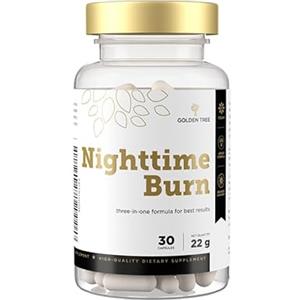 Golden Tree Nighttime Burn pillole dimagranti ad azione rapida per uomo e donna - brucia grassi con L-carnitina, Neopuntia e radice di valeriana - integratore termogenico per perdere peso dormendo