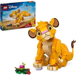 LEGO Disney Simba, il Cucciolo del Re Leone, Giochi di Fantasia per Bambine e Bambini da 6 Anni, Personaggio Giocattolo Costruibile con Parti Snodabili dal Film d'Animazione, Idea Regalo 43243