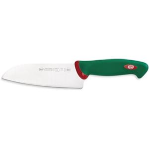 Sanelli Premana Professional Coltello Santoku, Acciaio Inossidabile, Verde/Rosso, 29.0x3.0x5.5 cm