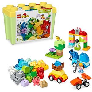 LEGO DUPLO Classic Scatola Mattoncini - Auto e Camion - Gioco Didattico per Bambini e Bambine da 1+ anni - Giocattolo Educativo con Mattoncini 1-2-3, 2 Figure e 3 Basi per Ruote - Idea regalo - 10439