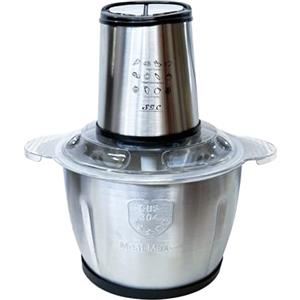 S.I.C Tritatutto da Cucina Elettrico, 2.5L in in Acciaio Inox, 300W con 4 Lame Acciaio Inox - 2 Velocità, Lavabile in Lavastoviglie per Carne, Salse, Omogeneizzati e Frutta
