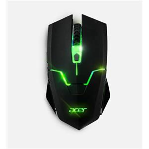 Acer, mouse gaming STARK-GM1200, ABS rivestito in gomma, LED multicolore, 6 pulsanti, 6400 dpi, 66 IPS, cavo rivestito in tessuto