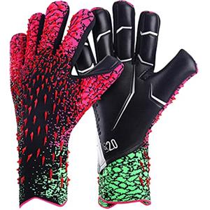 Virtcooy Guanti da portiere di calcio per bambini e adulti, guanti da portiere professionali con forte presa e protezione eccellente, guanti da portiere non resistenti all'usura non slip Taglia 6 7 8 9 10