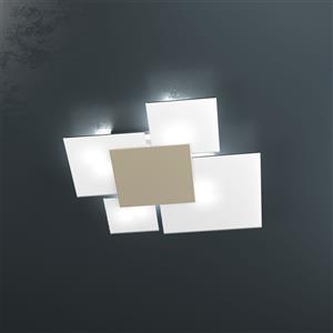 TopLight Plafoniera Contemporanea UPGRADE 4 Luci E27 Sabbia 71 cm
