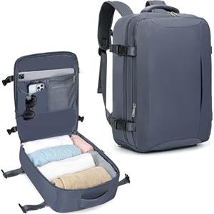 VMIKIV Bagaglio a Mano per Easyjet 45x36x20 Borse da Cabina 32L Zaino da Viaggio Aereo Donna Borsa da Viaggio Uomo Zaino Impermeabile per ITA Airways,Lavoro,Scuola,Casual,Trekking