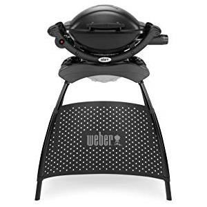 Weber Q1000 Barbecue a Gas, 43 x 32 cm, con supporto, Nero (50010353)