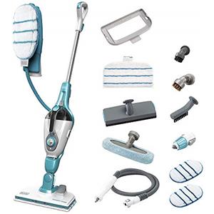 BLACK+DECKER FSMH1321JSM-QS Lavapavimenti a vapore STEAM-MOP 13 in 1, Sistema di Pulizia Guanto Steamitt, con Generatore di Vapore Portatile, 1300W