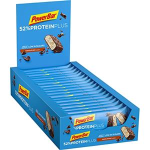Powerbar - 52% Protein Plus - Chocolate Nut - 20x50g - Barretta ad alto contenuto proteico - Basso contenuto di zuccheri