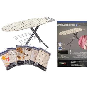 Generic Copriasse da Stiro cm 160x60 XXL Copriasse da Stiro Universale Copriasse da Stiro Grande Maxi Copriasse da Stiro Premium Adatto a Ferri da Stiro a Vapore Made in Italy,Colori Assortiti Colore Casuale