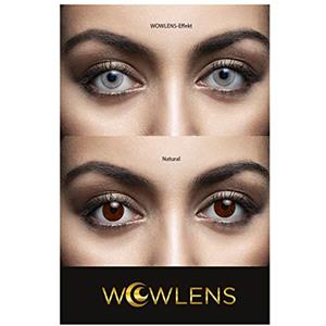 WOWLENS I Lenti a Contatto Colorate Grigie + Portalenti - BEVERLY HILLS GREY per Occhi Chiari e Scuri en grigie naturali -2 pezzi- DIA 14.0 -senza correzione- 0.00 diottrie