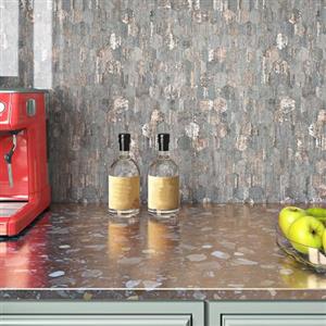 Livelynine Carta da Parati Adesiva Muro Cucina Carta Adesiva per Pareti Bagno Lavabile Pellicola Adesivi per Mobili Effetto Marmo Grigio e Rosa Paraschizzi Cucina Adesivo Muro Rotolo Adesivo 40CMx2M