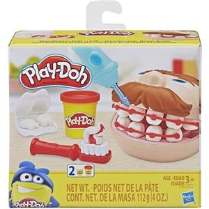 HASBRO Play-Doh Mini Classici Dottor Trapanino - Set da dentista con 2 vasetti e accessori per bambini dai 3 anni
