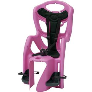 b bellelli Pepe - Seggiolino Bici Posteriore - Attacco Clamp - Si Fissa al Portapacchi - dai 9 Mesi ai 8 Anni - Max 22 kg - Colore Pink
