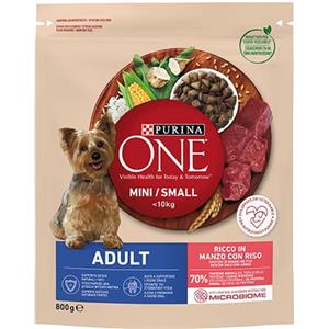 Purina One Cibo Secco per Cani Adulti con Manzo e Riso - 800 Gr