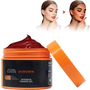 KUIRUNRX® Tanning Gel di lusso, Crema Acceleratore Dell'abbronzatura Premium, Crema Abbronzante Solarium, Acceleratore Abbronzante Solarium, Attivatore di Melanina e Resistente All'acqua (150 ML)