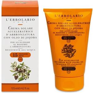 L'Erbolario Crema Solare Acceleratrice d'Abbronzatura all'Olio di Jojoba SPF 15 - 125 ml