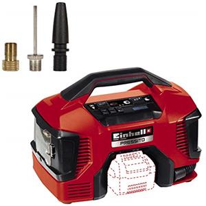 Einhell Compressore ibrido cavo e batteria PRESSITO Li - Solo Power X-Change (220V, 18 V, pompa ad alta e bassa pressione, 11 bar, spegnimento automatico, senza batteria e caricabatteria)