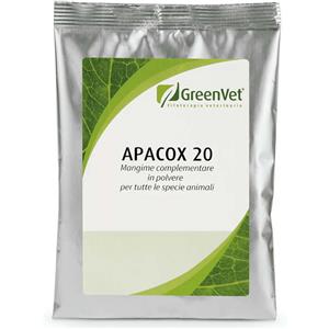 GREENVET APACOX 20 - Mangime Complementare in Polvere Solubile per Uccelli e Avicoli, 100 g, Coadiuvante nella Coccidiosi