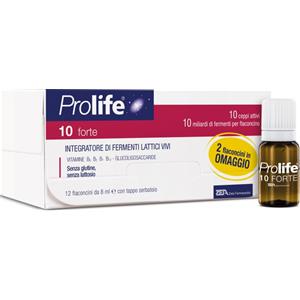 ZETA FARMACEUTICI SpA Prolife 10 Forte 12 flaconcini Fermenti lattici vivi e vitamine 8 ml