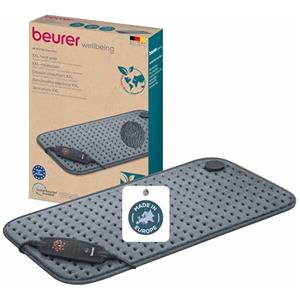 Beurer Termoforo HK 123 XXL Cosy Grey Termoforo traspirante a riscaldamento rapido in formato XXL 60 x 30 cm della serie Green Planet, Grigio in materiale riciclato