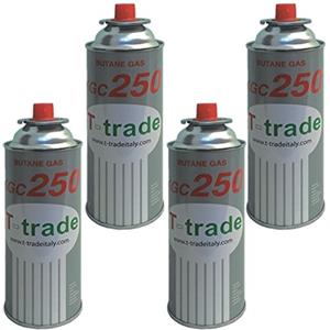 AZIMUTHBRICO Bombolette Gas Butano Multipack 4 Pezzi 250 Grammi Fornelli Campeggio Casa