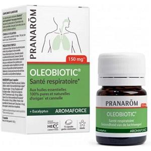 Pranarom Aromaforce Oleobiotic - Integratore per il Benessere Respiratorio con Oli Essenziali - 15 Capsule Gastroresistenti