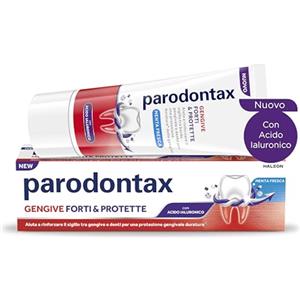 Parodontax Gengive Forti & Protette Dentifricio Quotidiano con Acido Ialuronico, Aiuta a Rinforzare il Sigillo tra bordo gengivale e Denti, Menta Fresca, 75ml