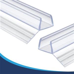 SHOPROM Guarnizione doccia verticale Universale con gocciolatoio piatto in PVC di Alta Qualità e Antimuffa - Guarnizioni box doccia per vetro 6-7-8 mm di Facile Installazione