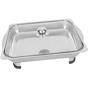 perfk Vassoio per Piatti da Buffet, Vassoi Scaldavivande, Piatto per Alimenti, Vassoio da Portata con Coperchio Trasparente, Chafing Dish Buffet per Buffet di Catering E Feste, Arco