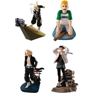 MEGAHOUSE Tokyo Revengers Petitrama Set di 4 Figure da 8 cm - Scene Eroiche Toman