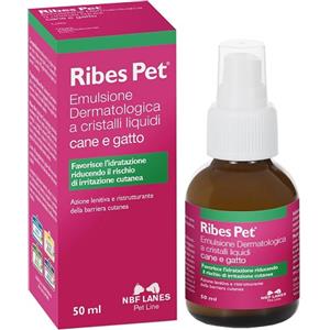 N.B.F. LANES Ribes Pet Emulsione Dermatologica 50 ml - Lenitiva e Ristrutturante per Cani e Gatti