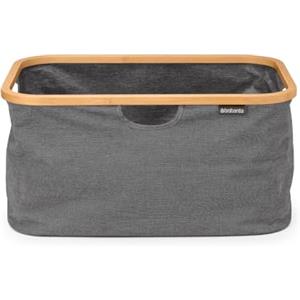 Brabantia Cesta per panni richiudibile 40L - Cesto impermeabile per il bucato bagnato e asciutto - Cesto per riporre vestiti e biancheria - Maniglie morbide - Accessorio per la casa - Pepper Black