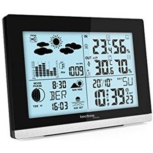 techno line Technoline WS6762 - Stazione meteorologica moderna, colore nero lucido