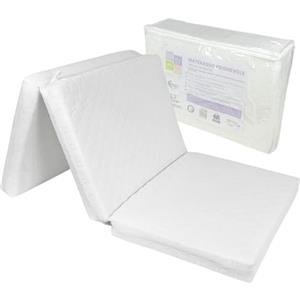 IDELIO Materassino Lettino da Campeggio o Viaggio per Bambini Pieghevole cm 60x120 H6 con Borsa, Antisoffoco Certificato EN16890:2017 Struttura Poliuretano con Fori, CertiPUR™ OEKO-TEX®