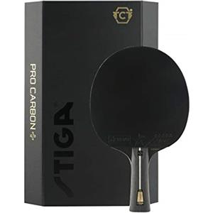 STIGA Pro Carbon + Racchetta da Ping Pong Offensiva con Tecnologia Touch Carbon - Design Ergonomico, Gomma STAR5 ITTF, Confezione Esclusiva - Velocità e Precisione nei Colpi