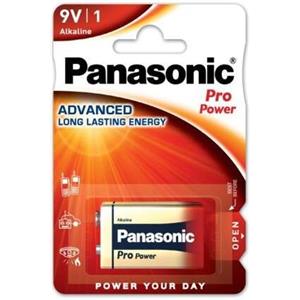 Panasonic Pro Power 6LR61 Batteria Alcalina 9V - 565mAh, Confezione Disponibile in Blister da 1, 3, 4 o 6 Pezzi