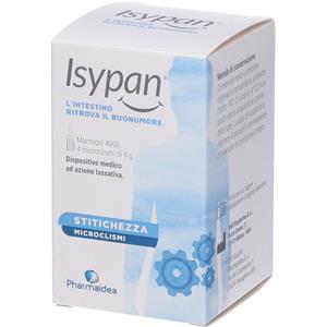 Pharmaidea Isypan Stitichezza - Dispositivo Medico Rettale con Macrogol 4000, 4 Microclismi per la Costipazione