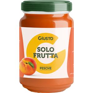 GIUSTO Confettura di Pesche 220g - Senza Conservanti, Aromi e Coloranti, 50% Frutta