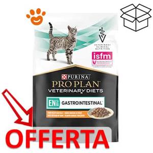Purina Pro Plan Veterinary Diets EN Gastrointestinal Pollo - Alimento Dietetico Umido per Gatti 85g con Elevata Digeribilità e Prebiotici