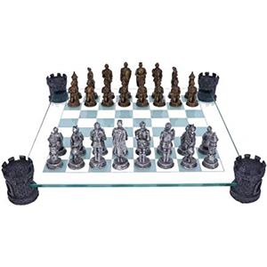 Nemesis Now Medieval Knight Chess Set Unisex Scacchi Standard Vetro